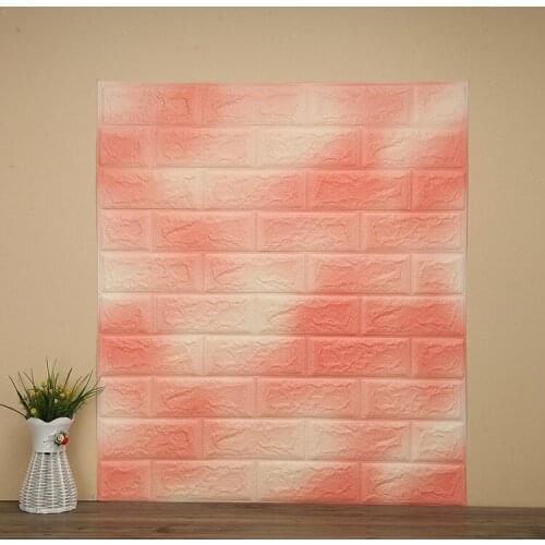 1pcs 70*77cm Wall Stickers Waterproof DIY Self Adhensive 3D Brick Foam Wallpaper For TV Background Living Room Decoration