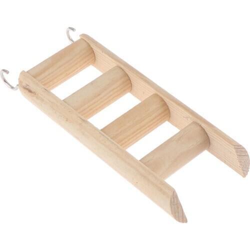 1Pcs Hamster Ladder Stand Wooden Climbing Toy Solid Playing Accessories Pets Product