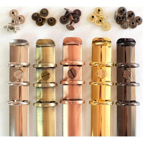 100pcs Colorful Metal Screws for Spiral Binder Loose-Leaf Clip 5Colors Silver/Bronze/Red bronze/Grey/Golden 4mm/7mm/10mm sizes