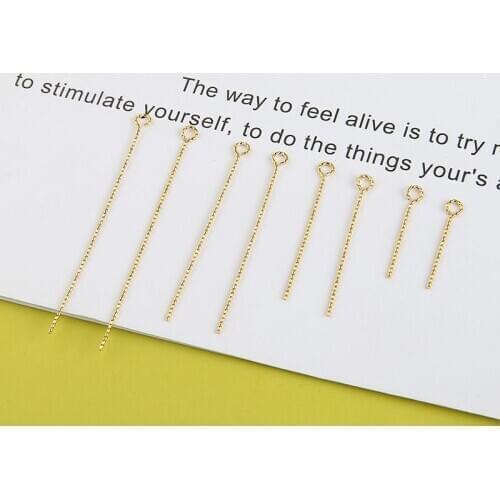 20pcs Japan Guihe Copper Plated 18K Gold Batch Flower Linen Color 9 Word Needle Ornament Hairpin Earrings Accessories Material