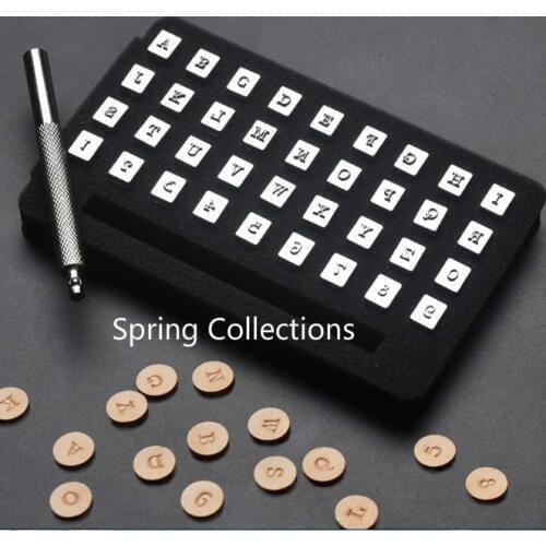 36pcs/Set 4/6mm Steel Silver Alphabet Number Stamp Punch Set For Leather Craft Stamps Tool Plug-in Rod Easy to Install and Usd