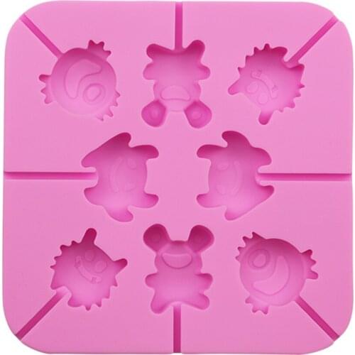 8 Grids Easter Monster Silicone Cake Molds Reusable Chocolate Fondant Mould Cake Chocolate Lollipop Silicone Mold