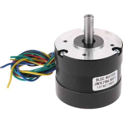 57BLS01 57X55mm Brushless DC Motor BLDC 36V 46W 4000rpm 3 Phase 0.11N.m/15.5oz.in. Small DC Motor For 3D Printer DIY Design