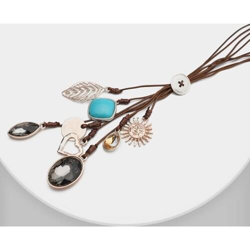 Amorita boutique fashion design leap and sun necklace