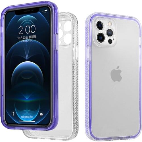 Transparent Bumper Phone Case For iPhone 11 12 Pro Max 12 Mini XR XS Max X 7 8 Plus 12 Shockproof Soft Silicone Clear Back Cover
