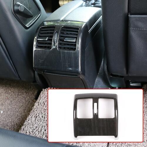 Black Wood Grain For Mercedes Benz C Class W204 2008-2013 ABS Car Rear Air Conditioning Vent Decorative Frame Trim Accessories