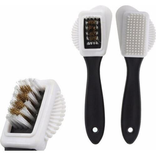 Black 3 Side Cleaning Brush For Suede Nubuck Boot Shoes S Shape Shoe Cleaner