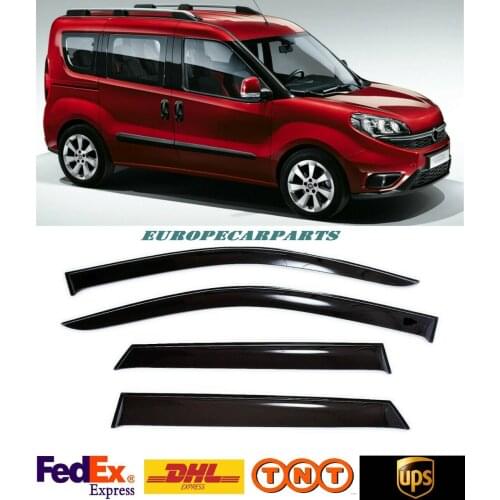 For Fiat Doblo Cargo 2010➔ Window Visors Side Sun Rain Guard Vent Deflectors 4 pieces