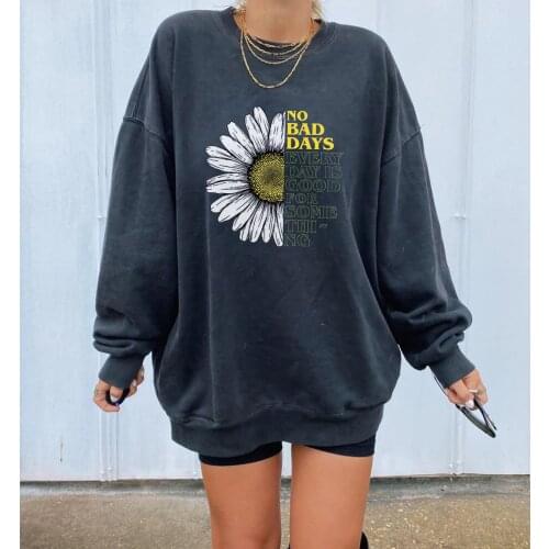 Harajuku Sunflower Sweatshirt Oversize Women Men Long Sleeve O Neck Loose Hooded Sweatshirt Long Sleeve Pullovers Tops XXXL