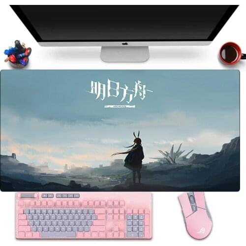 Gaming Mouse Pad Xxxl Arknights Mousepad Carpet Keyboard and Computer Setup Accessories Pc Mause Anime For Office Game Big Mats
