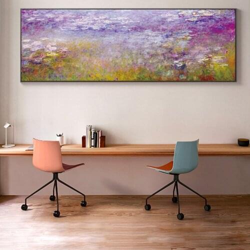 Claude Monet Water Lilies Canvas Paintings On the Wall Art Postes And Prints Impressionist Flowers Art Pictures For Bed Room
