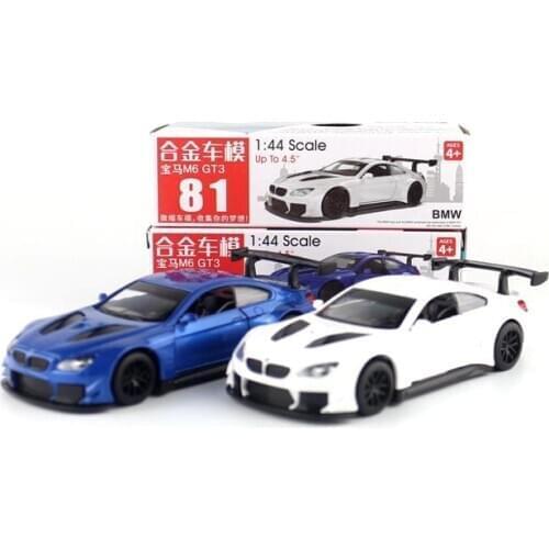 Diecast Metal Toy Model/1:44 Scale M6 GT3 Racing Car/Pull Back/Educational Collection/Doors Openable/Gift For Children