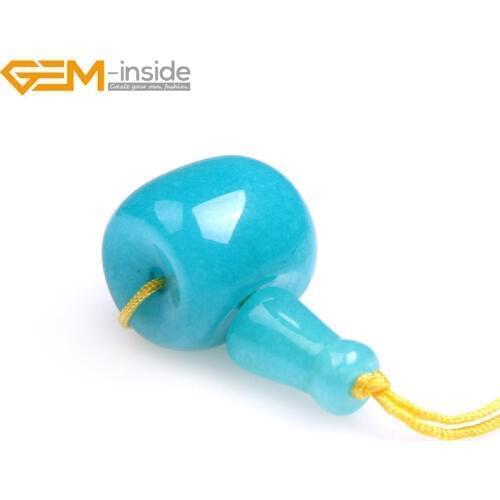 Gem-inside 3 Hole Natural Buddha Mala Guru Blue Jades Bead Set For Tibetan Prayer Beads Making Selectable Size