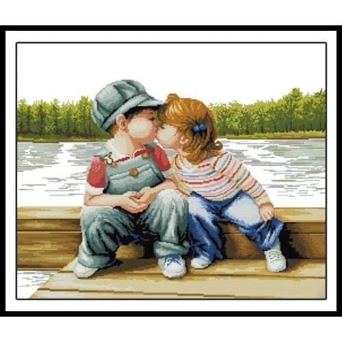 Innocence Figure Patterns DIY Needlework Embroidery Cross Stitch Kit 14CT Printed on Canvas Cross Stitch Set 11ct Counted Cloth