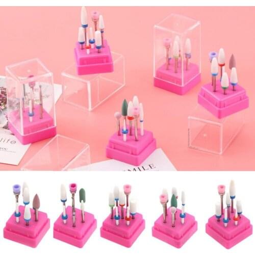 Nail Drill Bit Set Carbide Ceramic Nail Drill Bits Set of Milling Cutter Manicure Machine Electric Drill Nail Bits Nail Tools