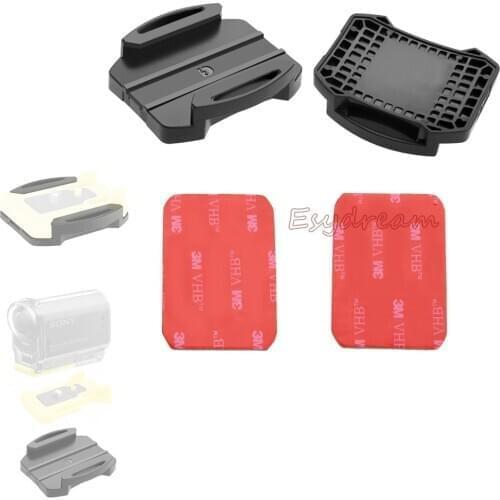 Two Curved Surface Mount + Stickers Kit for Sony Action HDR-AS30V HDR-AS100V HDR AS20 AS300R AS200V AS100V Replace VCT-AM1