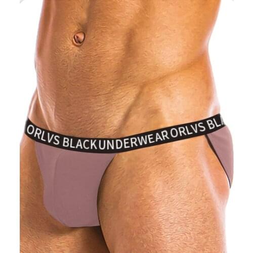 ORLVS Simple New Sexy Men Briefs Slip Mens Underwear Gay Panties Soft Comfortable Modal Mens Underpants Bikini Sissy OR6102