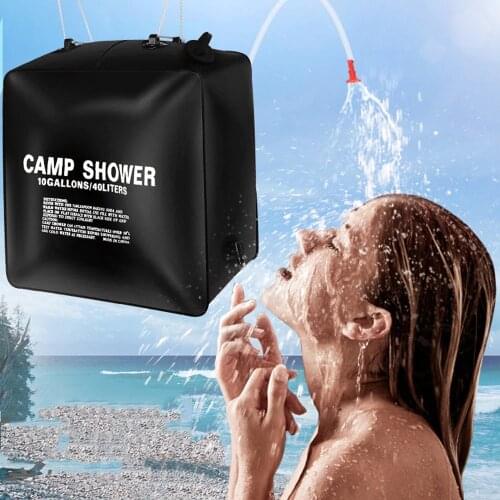 20/40L Portable Folding Solar Heated Shower Bag Outdoor Camping Picnic Travel Hiking Waterproof Hand Water Storage Bathing Bag