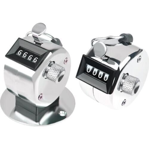 Portable 4 Digit Number Handheld Tally Counter Mini Mechanical Digital Manual Counting Hand Click Golf Clicker