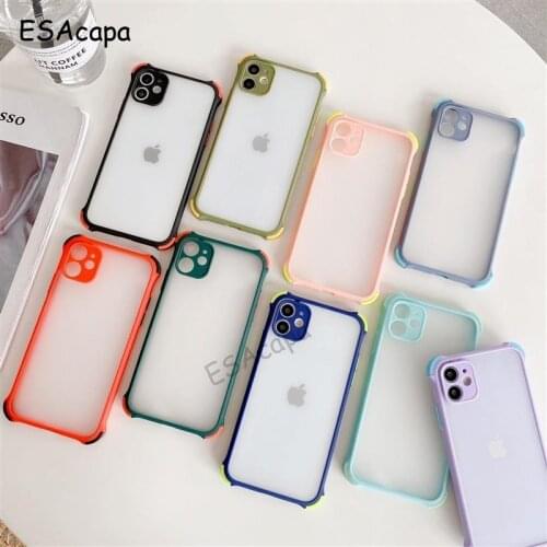 Shockproof Hybrid Matte Phone Case For Huawei Honor X10 Lite Y7A Y9A Y8P Y8S Nova 8 SE P40 Pro Plus Translucent Back Cover