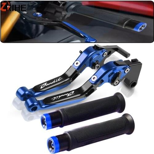 Motorcycle Adjustable Folding Extendable Brake Clutch Levers For Suzuki GSF 650 1200 1250 Bandit GSF650S GSF650N Handlebar Grips