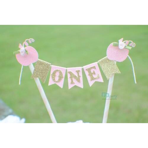 Pink Pumpkin Cake Topper, Halloween Cake topper, Pink and gold pumpkin cake topper, Pink pumpkin cake topper, gold pumpkin cake