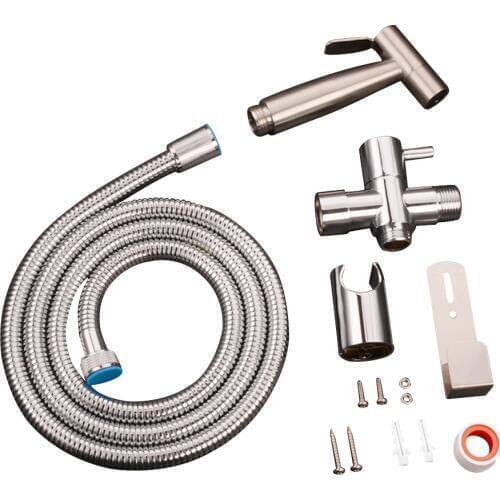 Stainless Steel Handheld Hygienic Shower Portable Bidet Sprayer Gun Toilet Seat Bidet Home Hand Held Spray For Pet Bath, Washing