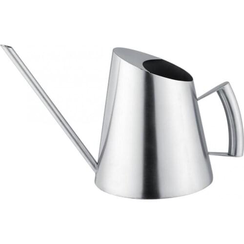 Stainless Steel Watering Can Handheld Water Pot with Long Spout Brushed Garden Planting Indoor Outdoor Watering Garden Tool