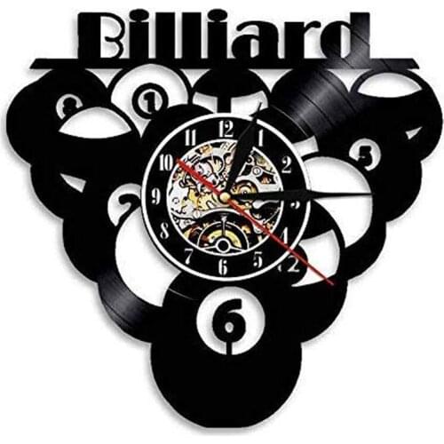 Roll Bowling Wall Clock Bowling Ball Vinyl Record Wall Clock Modern Design Silent Non Ticking Bowl Club Decoration 3D LED Light