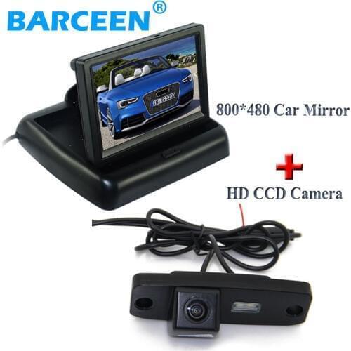 Foldable type 4.3" car reversing monitor +car reserve camera for Hyundai Elantra Terracan Tucson Accent/For Kia Sportage R 2011