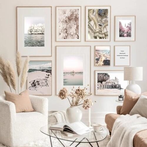 Modern Beach Scenery Poster Wall Art Canvas Painting Nordic Landscape Picture Home Decor Minimalist Print For Living Room Design