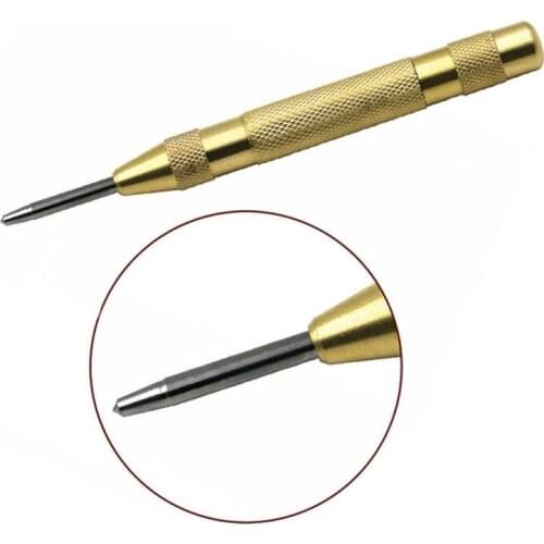 Automatic center positioning puncher marking starting hole tool wood press dent punching tool drill bit strike spring loaded