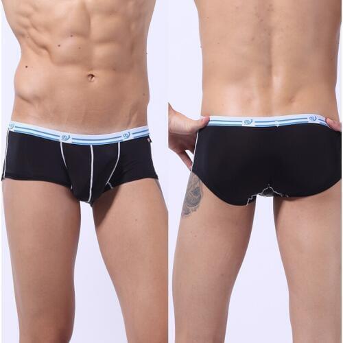 3pcs/lot Boxers Cueca Boxer Sexy Gay Men Underwear Mens Silk Bikini Underwear Calvn Calzoncillos Boxer Shorts 1007-PJ