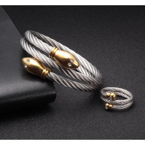 Luxury Brand Snake Chain Link Charm Bracelets Women Fashion Jewelry Stainless Steel female Sporty Wrap Bracelet femme