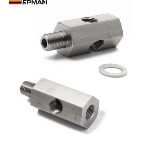 1/8'' NPT & 1/8" BSPT & M10x1.0 Turbo Oil Feed Adapter Fitting Sensor For Oil Pressure Gauge CGQ197