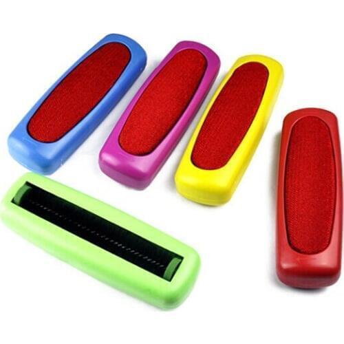 1PC Magic Dust Brush Pet Hair Remover Double Sides Anti-static Hair Brush Clothes Lint Sticking Roller OK 0152