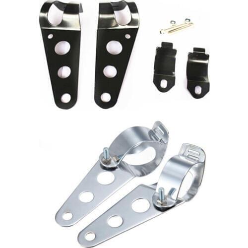 2x Universal 34-46mm Headlight Mounting Brackets Fork Clamp Motorcycle For Harley Honda Yamaha Suzuki Kawasaki Cruiser Touring