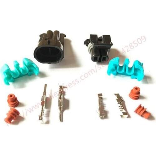 20 Set 12162000 12052641 1.5 Series 2 Pin Auto Connector Temperature Sensor Plug Motorcycle For Buick Lacrosse Excelle GL8