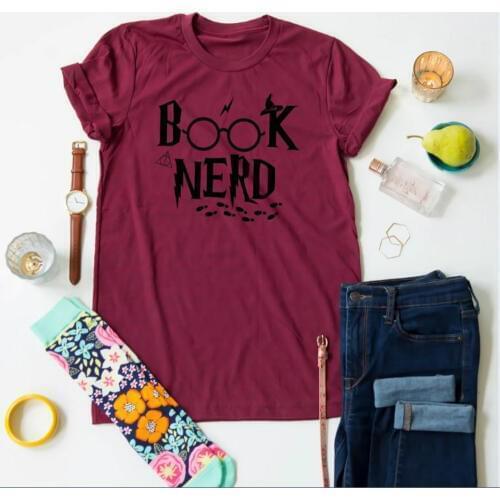 2020 Book Nerd Shirt HP Fans Shirts Book Lover T-shirt Funny Librarian Tee Wizard Gift Reading tshirt