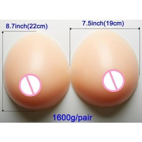 2020 Silicone Breast Forms 1600g Waterdrop Crossdresser Transvestism Chest Enhancer Fake Boobs Mastectomy Drag Queen Ladyboy