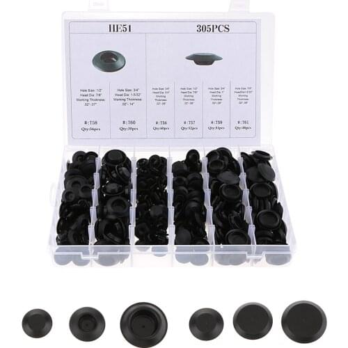 305PCS Black Plug for Flush Mount Body and Sheet Metal Holes