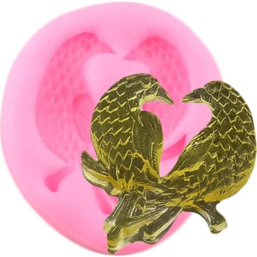 3D Bird Silicone Mold Animal DIY Party Cupcake Topper Fondant Cake Decorating Tools Chocolate Gumpaste Clay Candy Resin Moulds