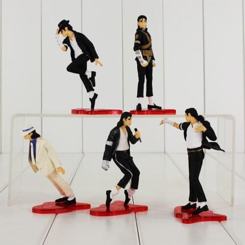 5pcs/Lot MJ Action Figure Dancing MJ PVC Dolls Cool Pose Pace Model Toys for Collection