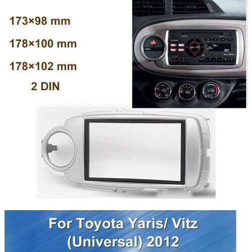 Car Radio Fascia Stereo Frame Dash Panel Mount Kit for Toyota Yaris Vitz LHD 2012
