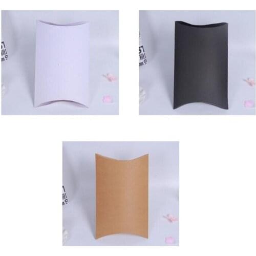27*21*5cm Large Paper Scarf Packaging Pillow Box Kraft/White/Black Cardboard Carton Paper Box For Sweet Candy Gift Box 40pcs/lot