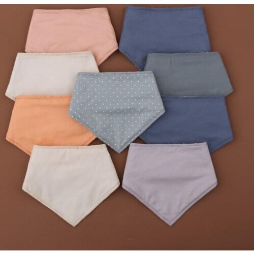 Baby Saliva Towel Embroidery Floral Vintage Newborn Double Side Bibs Boys Girls Bandana Toddler Burp Cloth Waterproof J60B