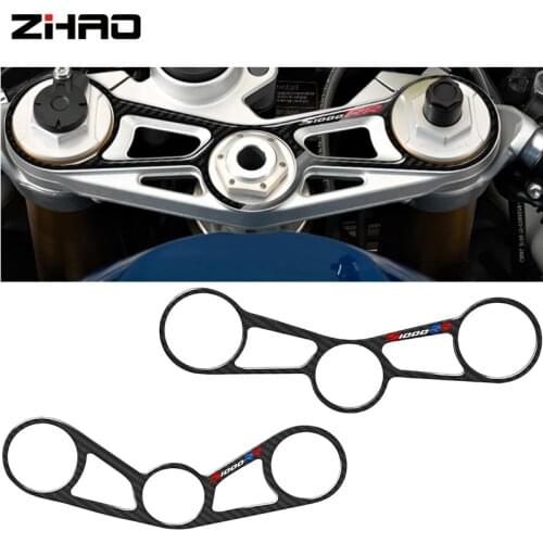 For BMW S1000RR S 1000RR HP4 2009-2019 Carbon Fiber Stickers Top Triple Clamp Yoke Decals