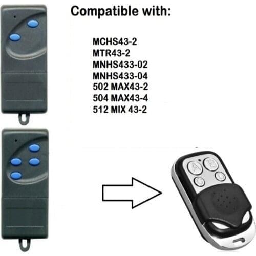 For NOVOFERM NOVOTRON 502 MAX43-2, 504 MAX43-4 Replacement Remote 433,92mhz Garage Door Remote Control