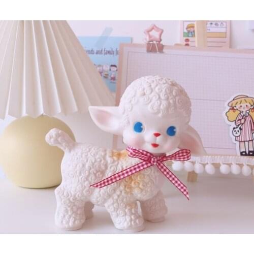 Home Decor Lovely Sheep Figurine Childrens Bedroom Decoration Kid Room Accessories Desk Decoration Cute Childrens Day Gifts