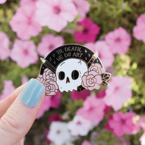 Til Death We Do Art Enamel Pin Lapel Pins Badge